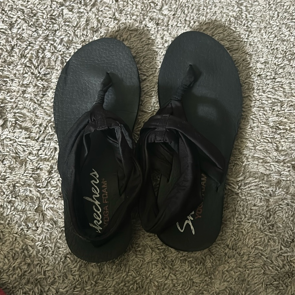 Black Skecher sandals- size 9 worn a few times